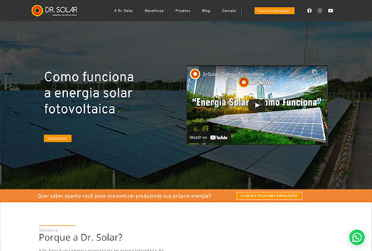 Curso de Criação de Sites - Site Dr Solar